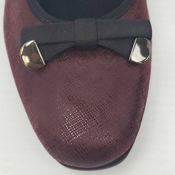 Munro American Womens Randa Heels Deep Wine Leather Textured Slip On Low 6 M New - Picture 15 of 16